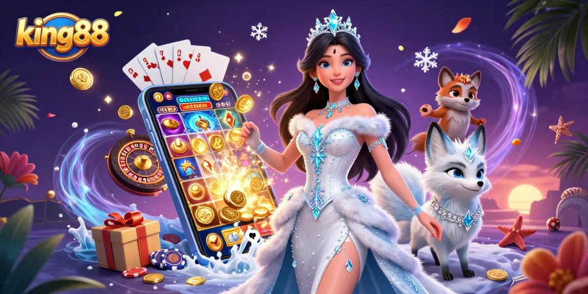Experience thrilling gameplay at king88 with a captivating 3D casino fantasy scene.