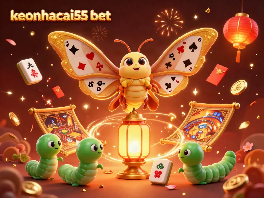 Experience thrilling gaming action at keonhacai55 bet with vibrant casino-themed illustration.