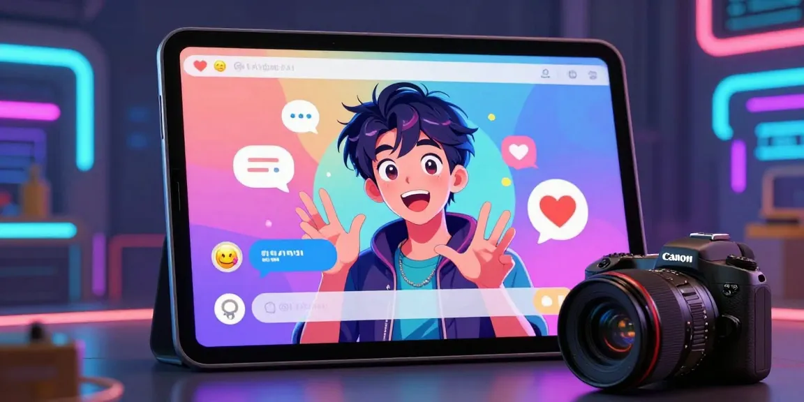 Engaging AI chat hentai interaction featuring a colorful anime character and vibrant chat elements.