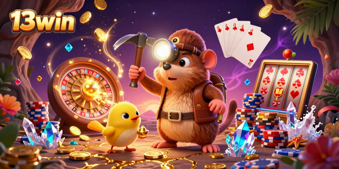 Experience the thrilling world of 13win casino with treasure hunting layers, vibrant slot wins, and dynamic game elements.