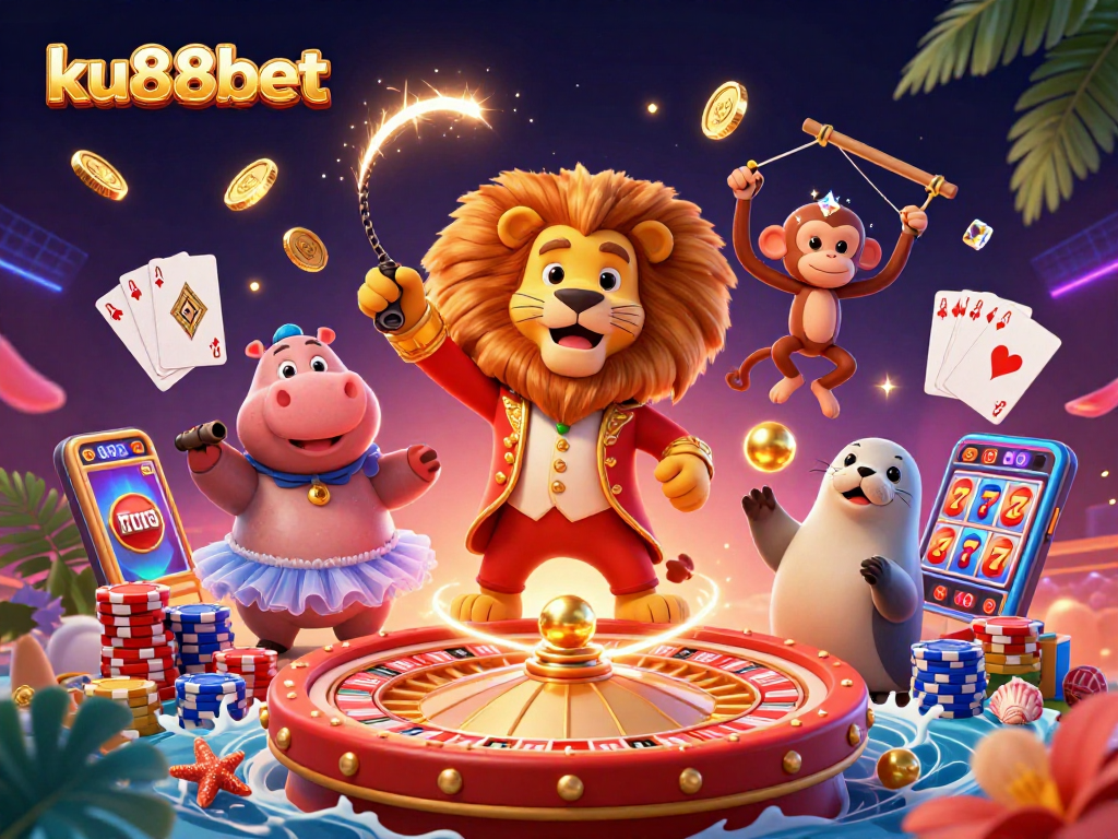 Experience thrilling gameplay with ku88bet in a vibrant 3D casino world featuring unique characters and rich gaming elements.