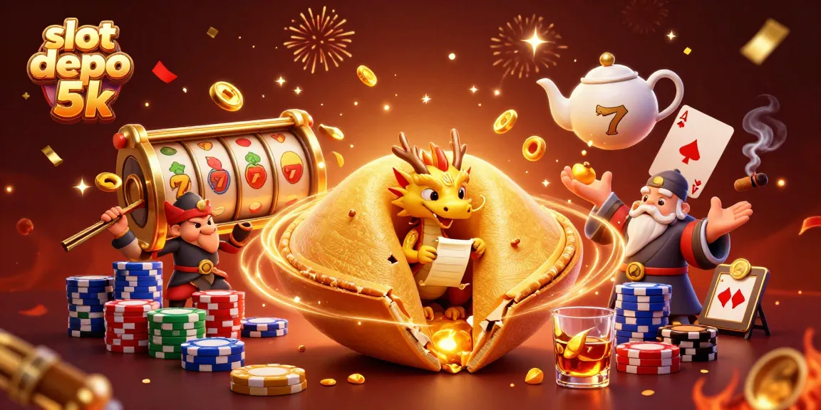 Experience exciting gameplay with slot depo 5k and dynamic casino elements in this vibrant illustration.