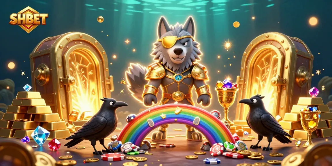 Experience the thrill of SHBET with a vibrant 3D casino scene featuring Odin and ravens, enhancing your gaming journey.