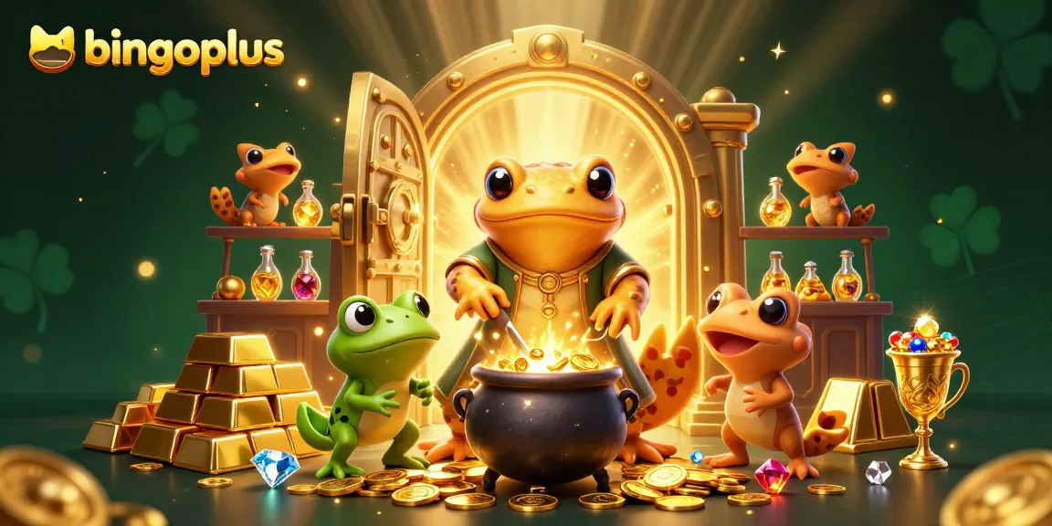 Bingoplus offers exciting online gaming experiences with dynamic slot reels and vibrant characters.