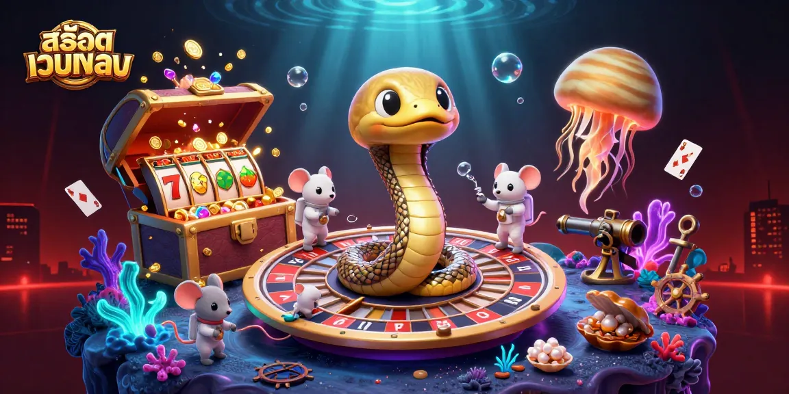 Engage with สล็อตเว็บตรง in this vibrant 3D casino scene featuring a roulette wheel and astronaut mice betting.