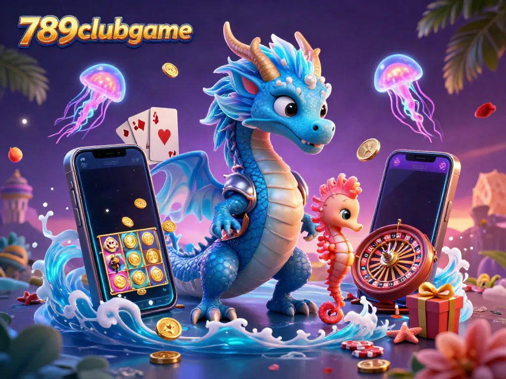 Experience the thrilling world of 789clubgame with vibrant dragons, knights, and magical casino elements.