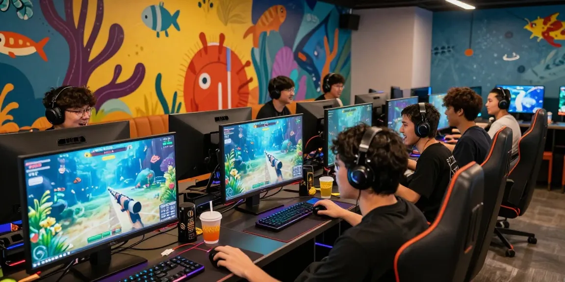 Immerse in thrilling gaming at https://78wind.com/ with vibrant underwater graphics and excited players.