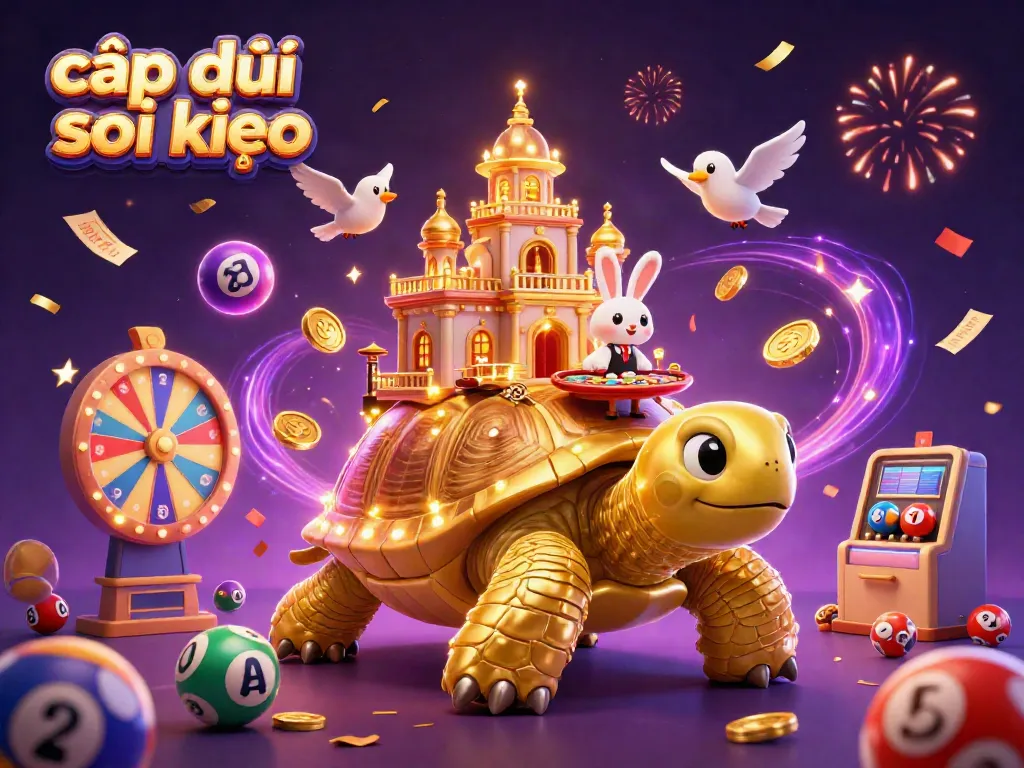 Experience vibrant cập nhật soi kèo with a golden tortoise casino scene and festive elements.