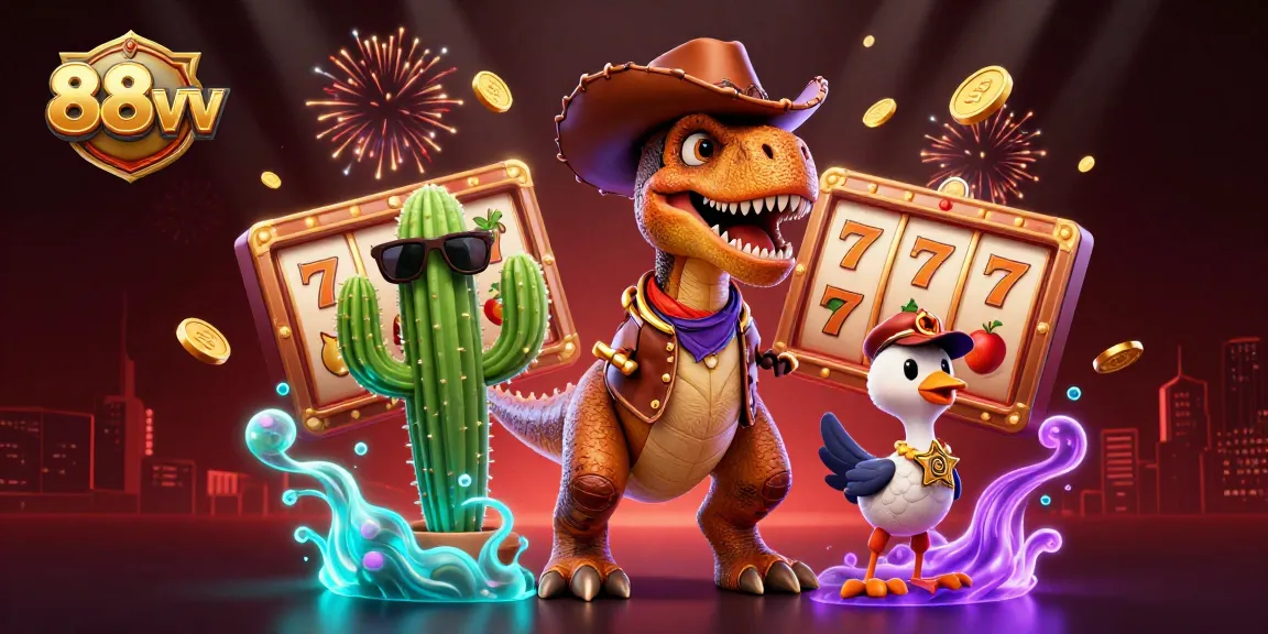 Experience thrilling wins with 88vv in this vibrant 3D casino scene featuring captivating game elements.