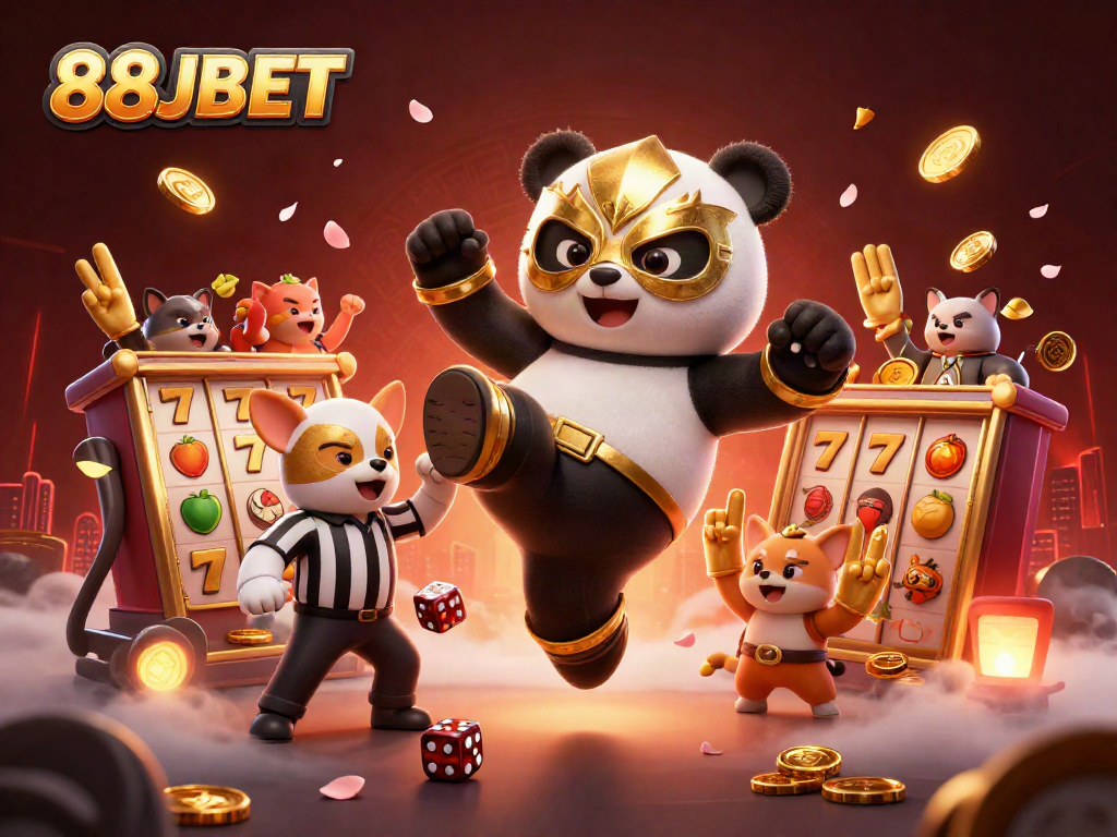 Experience thrilling gaming at 88JBET with a vibrant 3D casino scene featuring exciting elements.