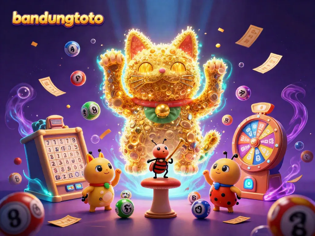 Engage with bandungtoto's vibrant casino universe featuring a lucky cat and dynamic game elements.