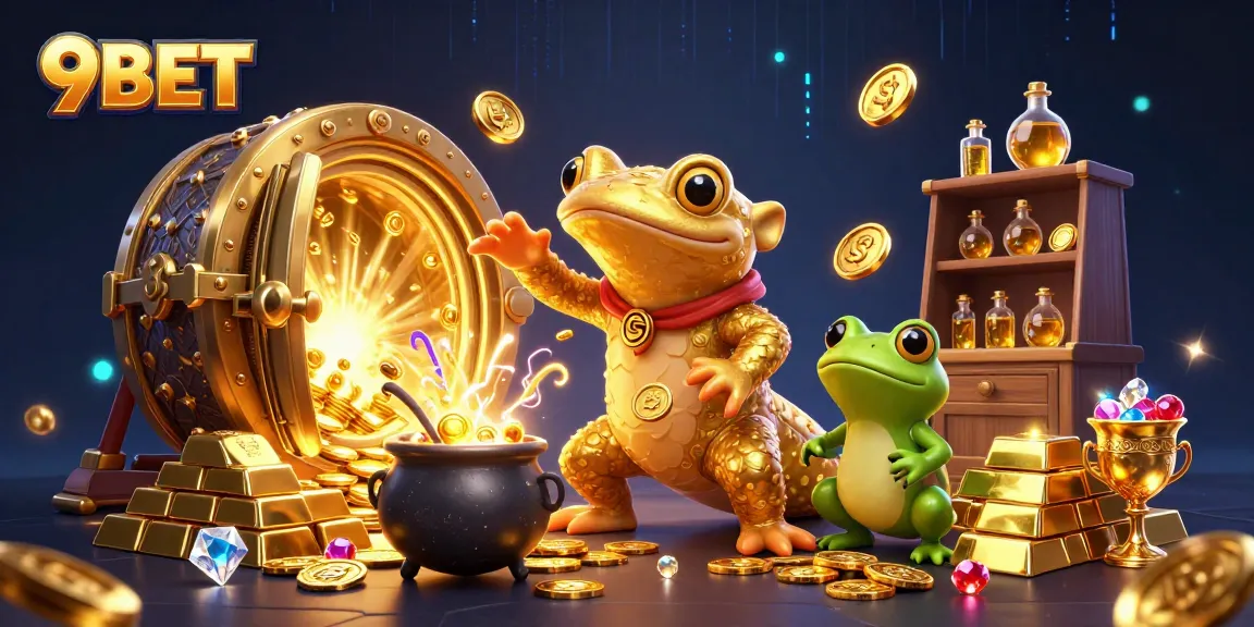 Experience the magic of 9BET with incredible golden alchemy and vibrant casino rewards.