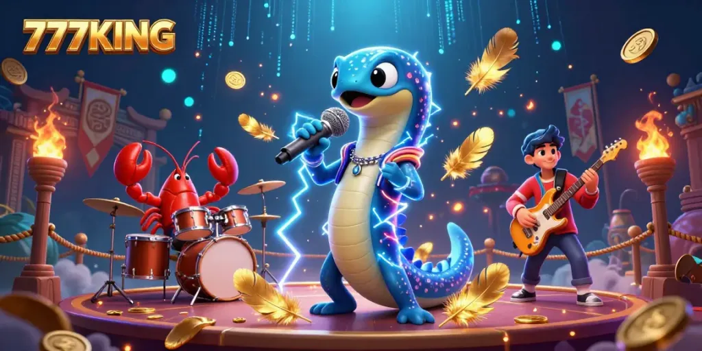 Join in on the fun with the vibrant scene showcasing 777KING's underwater casino adventure.