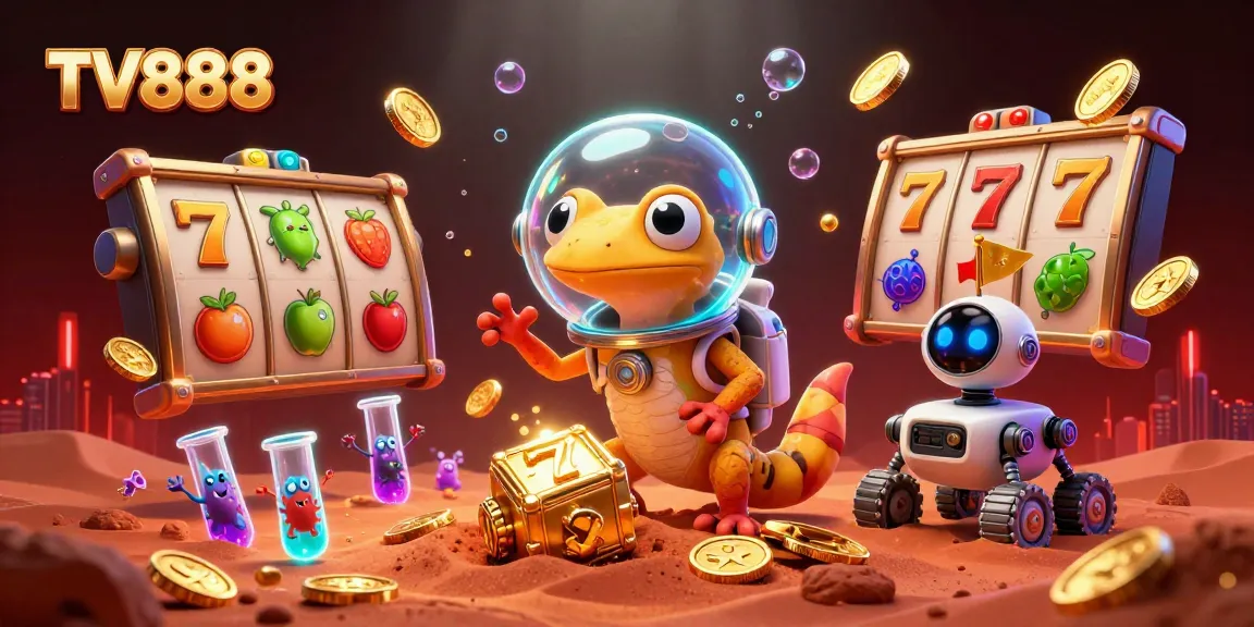 Engage with the thrilling adventure of TV888 as a Martian gecko discovers a golden casino!