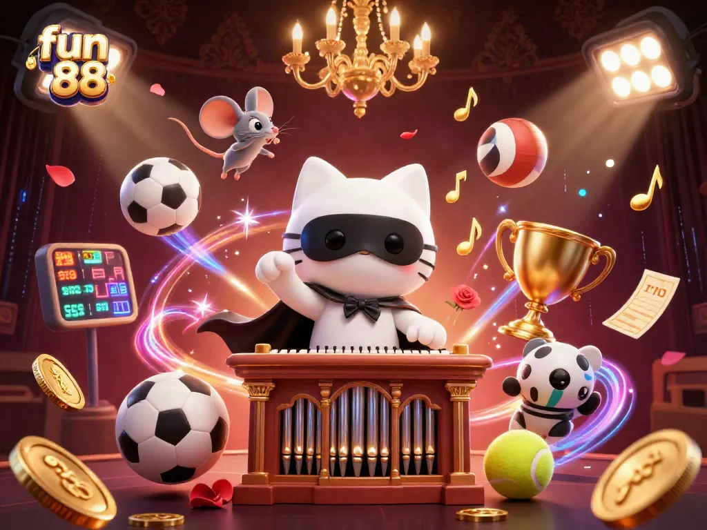Experience excitement at fun 88 with vibrant casino characters and action-packed gambling elements.