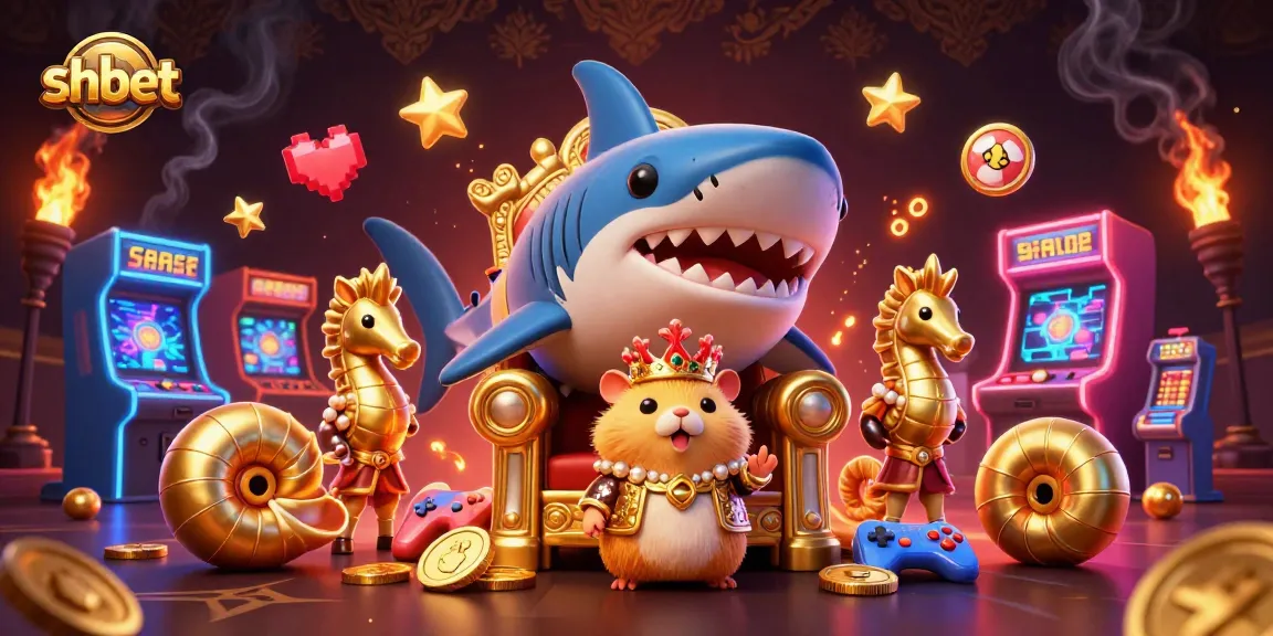 Experience the vibrant casino atmosphere with shbet's enchanting gaming illustration.