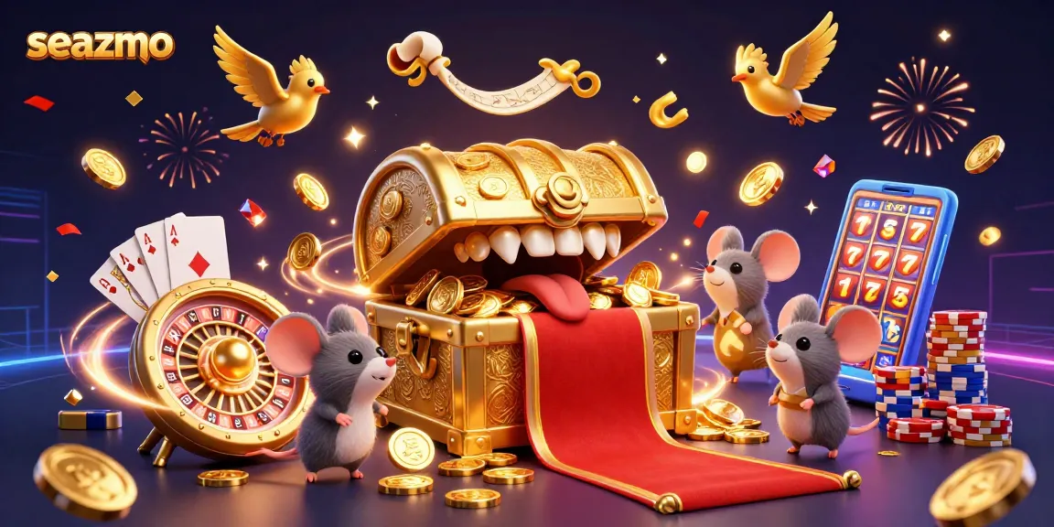 Engage with seazmo's vibrant casino world filled with treasures, gems, and excitement!