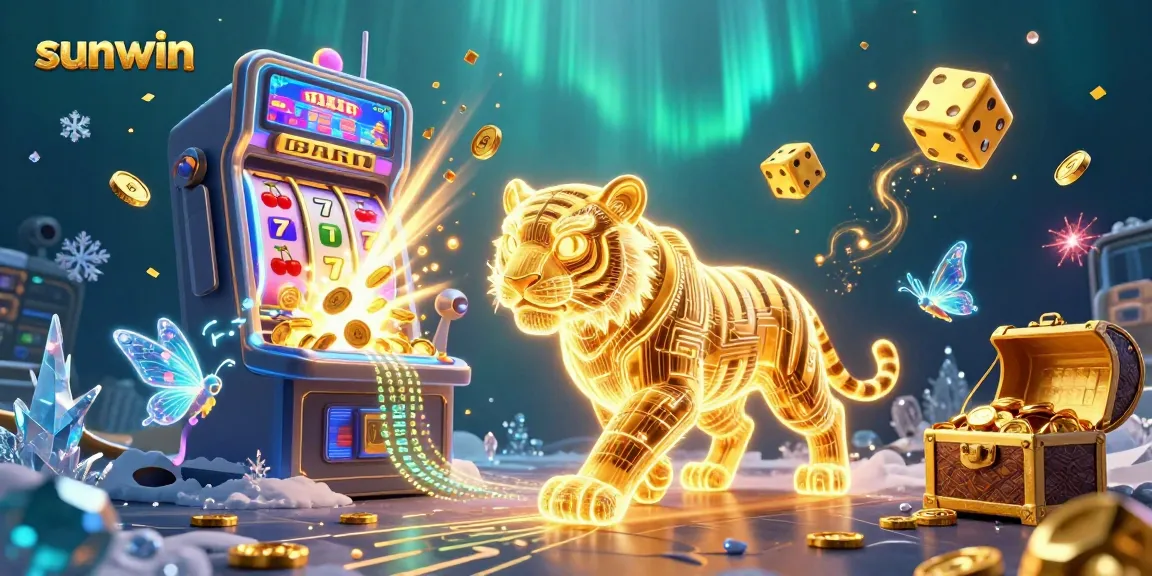 Experience thrilling games at Sunwin with a dazzling casino landscape and vibrant characters.