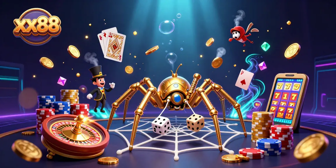 Engaging players at xx88 with a vibrant 3D casino scene featuring dynamic gaming elements.