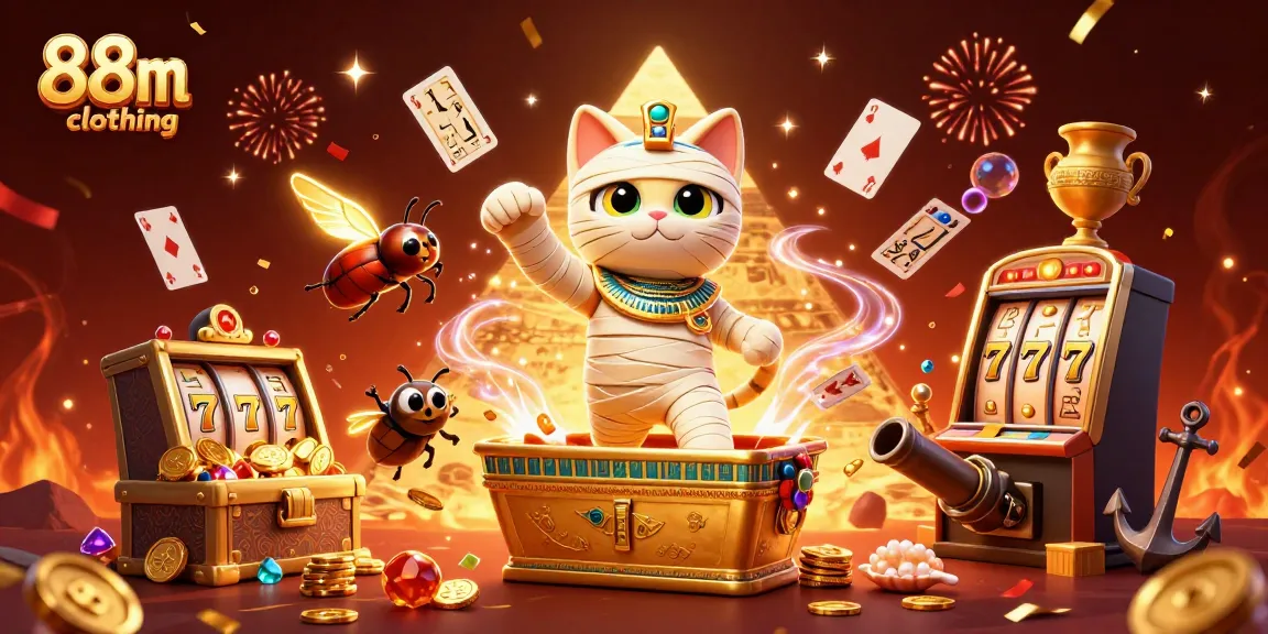 Play and win with 88m clothing merchandise amid exciting casino vibes and dynamic elements.