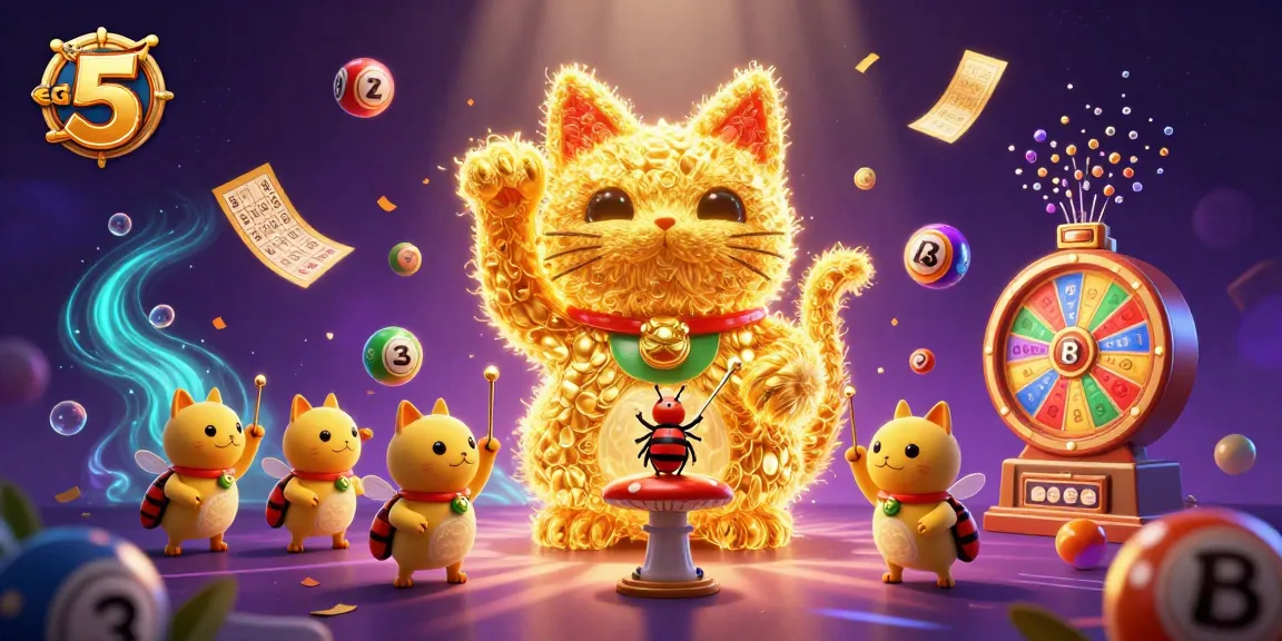 Explore keo nha cai 5 with vibrant 3D digital illustration showcasing lucky symbols and dynamic lottery elements.