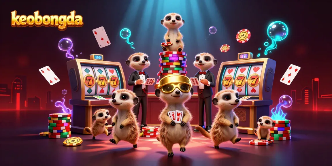 Engage in exciting keobongda casino action with meerkat dealers and vibrant slot features.