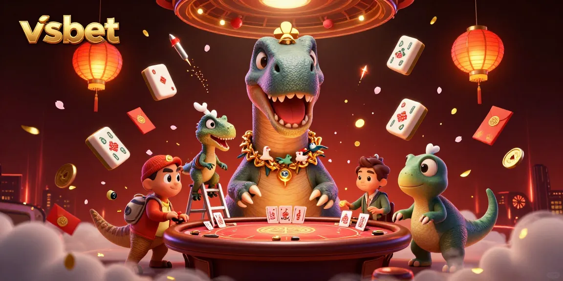 Engage in immersive gambling at vsbet with a vibrant casino scene featuring dynamic characters and elements.