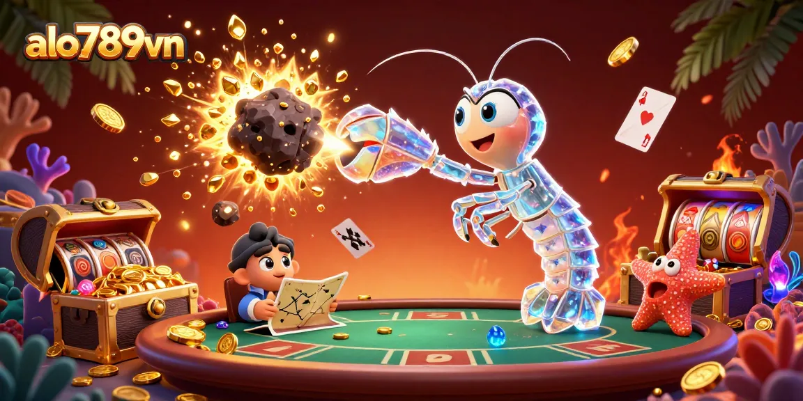 Experience the thrill of wagering with alo789vn's dynamic gaming atmosphere filled with vibrant colors, gold coins, and action.