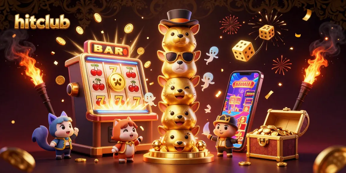 Experience thrilling gaming with hitclub's lively totem pole and vibrant casino elements bursting with excitement.
