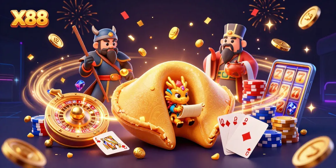 X88 players engage in an exciting casino adventure with golden tokens and dynamic game elements.