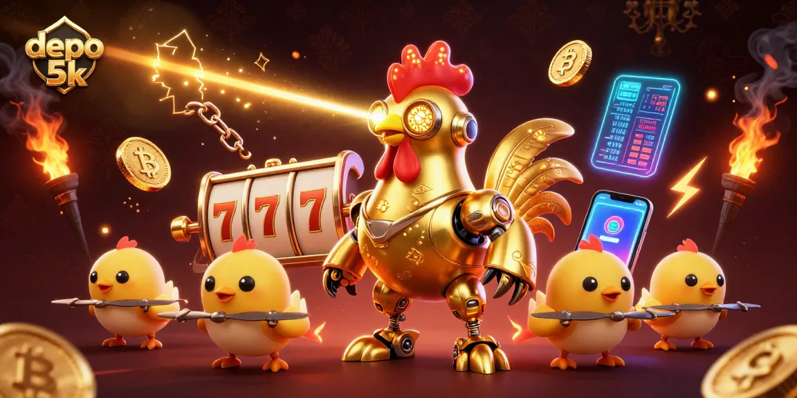 Spin to win big at depo 5k with engaging 3D slots featuring neon crypto elements.